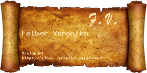 Felber Veronika névjegykártya